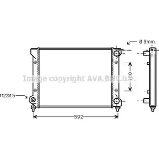 Радиатор охлаждения двигателя AVA QUALITY COOLING 2028421 B20EB 8O JR9 ST2027