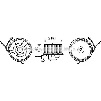 Моторчик вентилятора печки AVA QUALITY COOLING ST8505 4045385194148 2028450 T S84C изображение 0