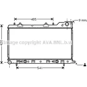 Радиатор охлаждения двигателя AVA QUALITY COOLING 2028504 4045385056606 MTGP 9 SU2048