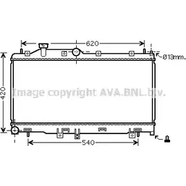 Радиатор охлаждения двигателя AVA QUALITY COOLING 10 HOA5 2028518 4045385085453 SU2067 изображение 0