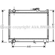 Радиатор охлаждения двигателя AVA QUALITY COOLING P HDZP 4045385041817 SZ2046 2028643