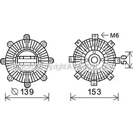 Вискомуфта AVA QUALITY COOLING 4045385168958 VVA 5XM SZC124 2028781