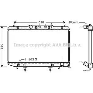 Радиатор охлаждения двигателя AVA QUALITY COOLING 4045385044122 YS 9UGJ2 TO2255 2029008 изображение 0