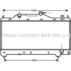Радиатор охлаждения двигателя AVA QUALITY COOLING 4045385055944 TO2283 2029019 BPD5 R