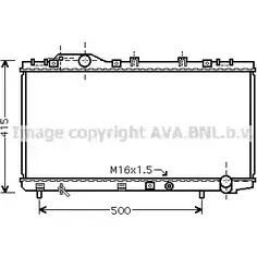 Радиатор охлаждения двигателя AVA QUALITY COOLING 2029083 WOYTXX KN H1J TO2356