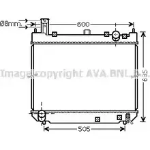 Радиатор охлаждения двигателя AVA QUALITY COOLING TO2488 4045385102921 X2QNI S 2029148