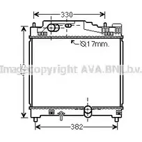 Радиатор охлаждения двигателя AVA QUALITY COOLING TO2501 4045385158225 2029159 UVQ 7I