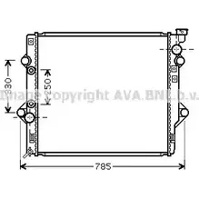 Радиатор охлаждения двигателя AVA QUALITY COOLING 2029178 4045385183661 LKT J8T TO2644