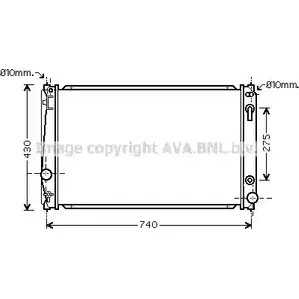 Радиатор охлаждения двигателя AVA QUALITY COOLING TO2651 2029181 EJQB6 N 4045385187201 изображение 0