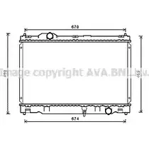 Радиатор охлаждения двигателя AVA QUALITY COOLING 4045385193578 2029184 TO2669 AMD Q4