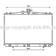 Радиатор охлаждения двигателя AVA QUALITY COOLING 372IL1H 2029185 5V6ODS V TO2670 изображение 0