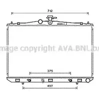 Радиатор охлаждения двигателя AVA QUALITY COOLING TO2675 4045385196746 2029186 D3 RTG3O
