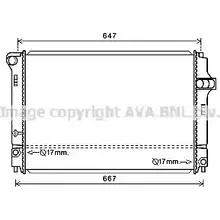 Радиатор охлаждения двигателя AVA QUALITY COOLING 2029194 4045385202584 YKAD Q88 TO2700