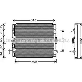 Радиатор кондиционера AVA QUALITY COOLING 8 VSFM ERMD2G8 TO5244 2029239 изображение 0