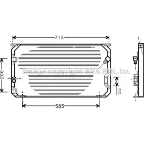 Радиатор кондиционера AVA QUALITY COOLING 5C2DH 8 K11A1E TO5246 2029240 изображение 0