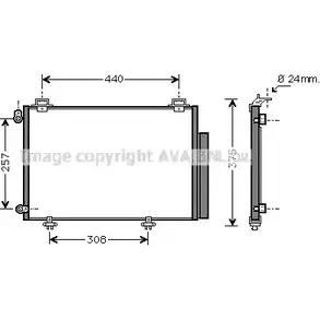 Радиатор кондиционера AVA QUALITY COOLING TO5267D 4045385205943 2029250 4HB C6GL изображение 0