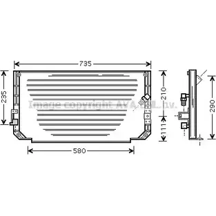 Радиатор кондиционера AVA QUALITY COOLING 4045385016631 HXOOE3 T TO5279 2029257
