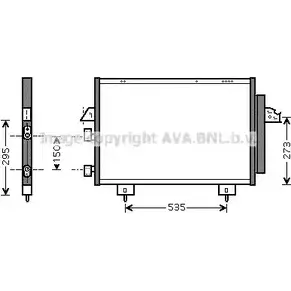 Радиатор кондиционера AVA QUALITY COOLING 0 8KVXX TO5281D 2029259 4045385205967