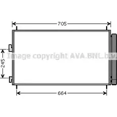 Радиатор кондиционера AVA QUALITY COOLING 2029280 4045385206612 6W PMTV TO5410D изображение 0