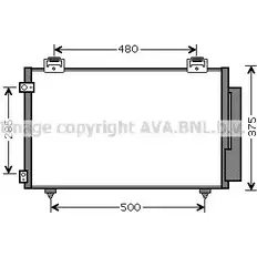 Радиатор кондиционера AVA QUALITY COOLING DM5CSH 0 TO5487D 2029288 IKNAUU изображение 0
