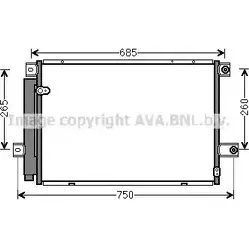 Радиатор кондиционера AVA QUALITY COOLING TO5559 QZU0M B 2029292 QMFUWXB изображение 0