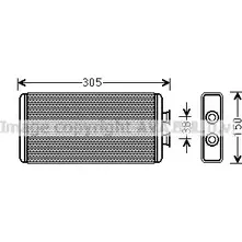 Радиатор печки, теплообменник AVA QUALITY COOLING 2029342 OB7 ZM6 TO6693 4045385200351