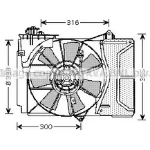 Вентилятор радиатора AVA QUALITY COOLING 2029347 4045385091744 F BI9X TO7503 изображение 0