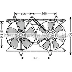 Вентилятор радиатора AVA QUALITY COOLING TO7521 4045385091904 E28 L7 2029361 изображение 0