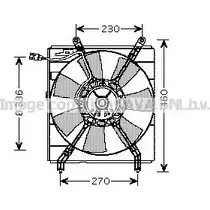 Вентилятор радиатора AVA QUALITY COOLING 8F 2AL0 4045385091959 2029366 TO7526