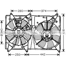 Вентилятор радиатора AVA QUALITY COOLING K J4FGA 4045385092024 TO7533 2029372 изображение 0