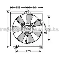 Вентилятор радиатора AVA QUALITY COOLING TO7546 2029385 B7KI L 4045385092130