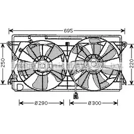 Вентилятор радиатора AVA QUALITY COOLING 2029389 4045385092178 TO7550 I1 V02 изображение 0