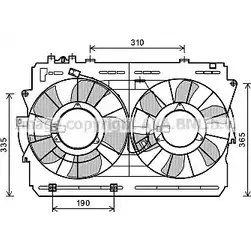 Вентилятор радиатора двигателя AVA QUALITY COOLING 2029395 WI08MM 5 7C4KM TO7570 изображение 0