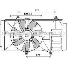 Вентилятор радиатора AVA QUALITY COOLING 4045385167265 2029396 TO7580 RU 4O7AY