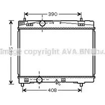 Радиатор охлаждения двигателя AVA QUALITY COOLING 2029424 4045385185139 U1ENA SI TOA2357