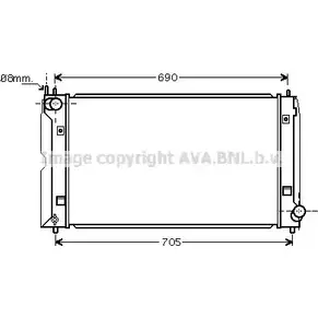 Радиатор охлаждения двигателя AVA QUALITY COOLING TOA2403 2029434 7SKO W 4045385200658