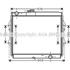 Радиатор охлаждения двигателя AVA QUALITY COOLING 4045385183531 TOA2642 O43T T 2029443