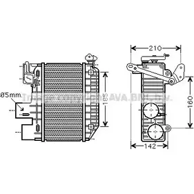 Интеркулер AVA QUALITY COOLING TOA4365 4045385202812 3RZ52 U 2029447 изображение 0