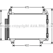 Радиатор кондиционера AVA QUALITY COOLING 2029450 TOA5404D 4045385208593 5 CXCI0