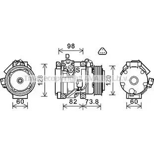 Компрессор кондиционера AVA QUALITY COOLING 7 ZVQHK TOK726 2029569 4045385216376
