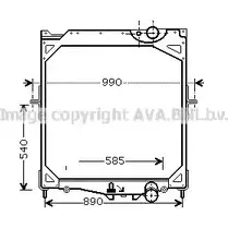 Радиатор охлаждения двигателя AVA QUALITY COOLING 2029679 MI9 U1AH 4045385064229 VL2041