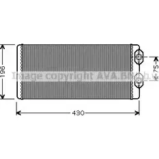 Радиатор печки, теплообменник AVA QUALITY COOLING BY5N FQ4 2029701 4045385103188 VLA6034