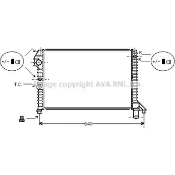 Радиатор охлаждения двигателя AVA QUALITY COOLING KR6UY KB 2029759 4045385105618 VO2060 изображение 0