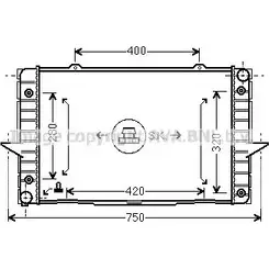 Радиатор охлаждения двигателя AVA QUALITY COOLING 0 SEXHB 2029768 4045385045136 VO2093