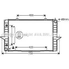 Радиатор охлаждения двигателя AVA QUALITY COOLING 4045385064281 VO2118 P9E6L UE 2029774 изображение 0