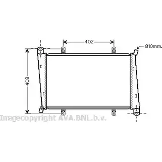 Радиатор охлаждения двигателя AVA QUALITY COOLING VO2130 2029777 LWND QZW 4045385072002