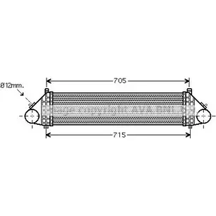 Интеркулер AVA QUALITY COOLING HD Z1L VO4164 2029805 1AGYY26
