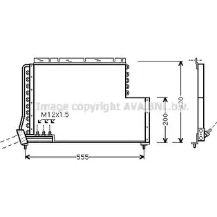 Радиатор кондиционера AVA QUALITY COOLING VO5078 2029817 GJG27H 6 4045385017515