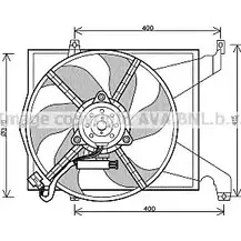 Вентилятор радиатора двигателя AVA QUALITY COOLING 2029860 AY DB6 VO7511 O34VM8 изображение 0