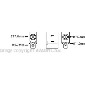 Расширительный клапан, кондиционер AVA QUALITY COOLING 2 EEK3MA EBALLU5 VW1076 2029935